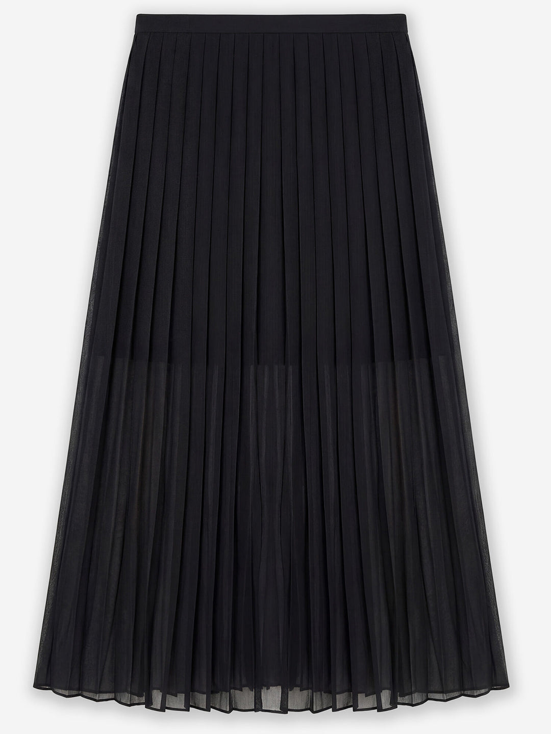 Sheer Plissé Skirt
