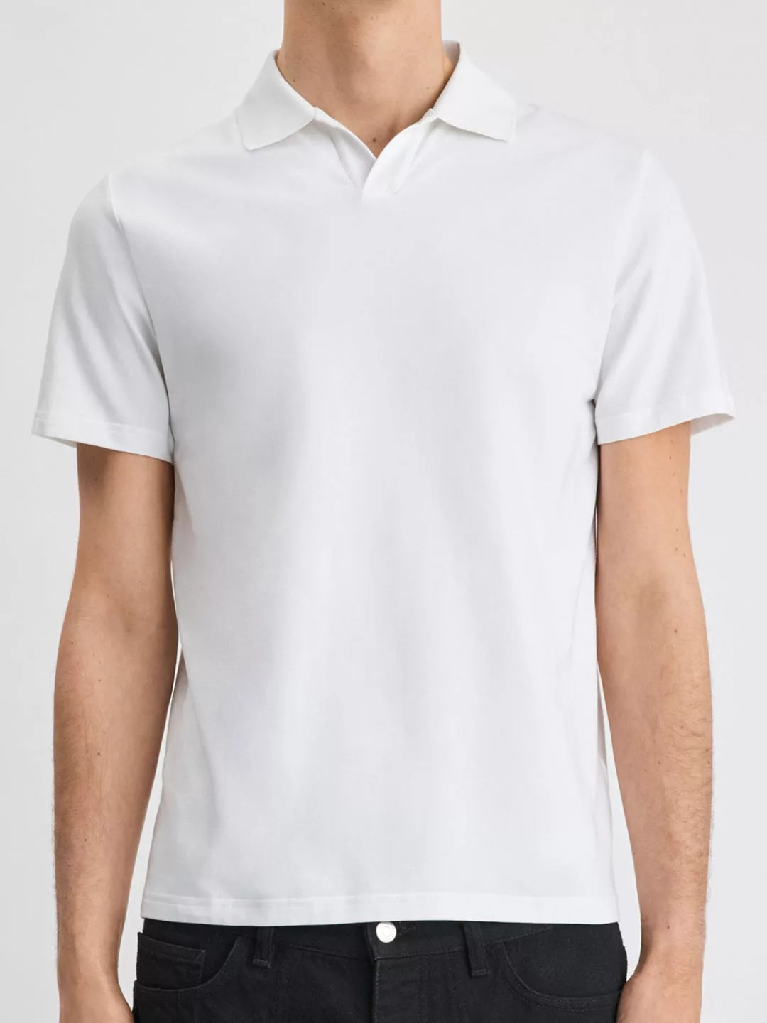Stretch Cotton Polo T-Shirt