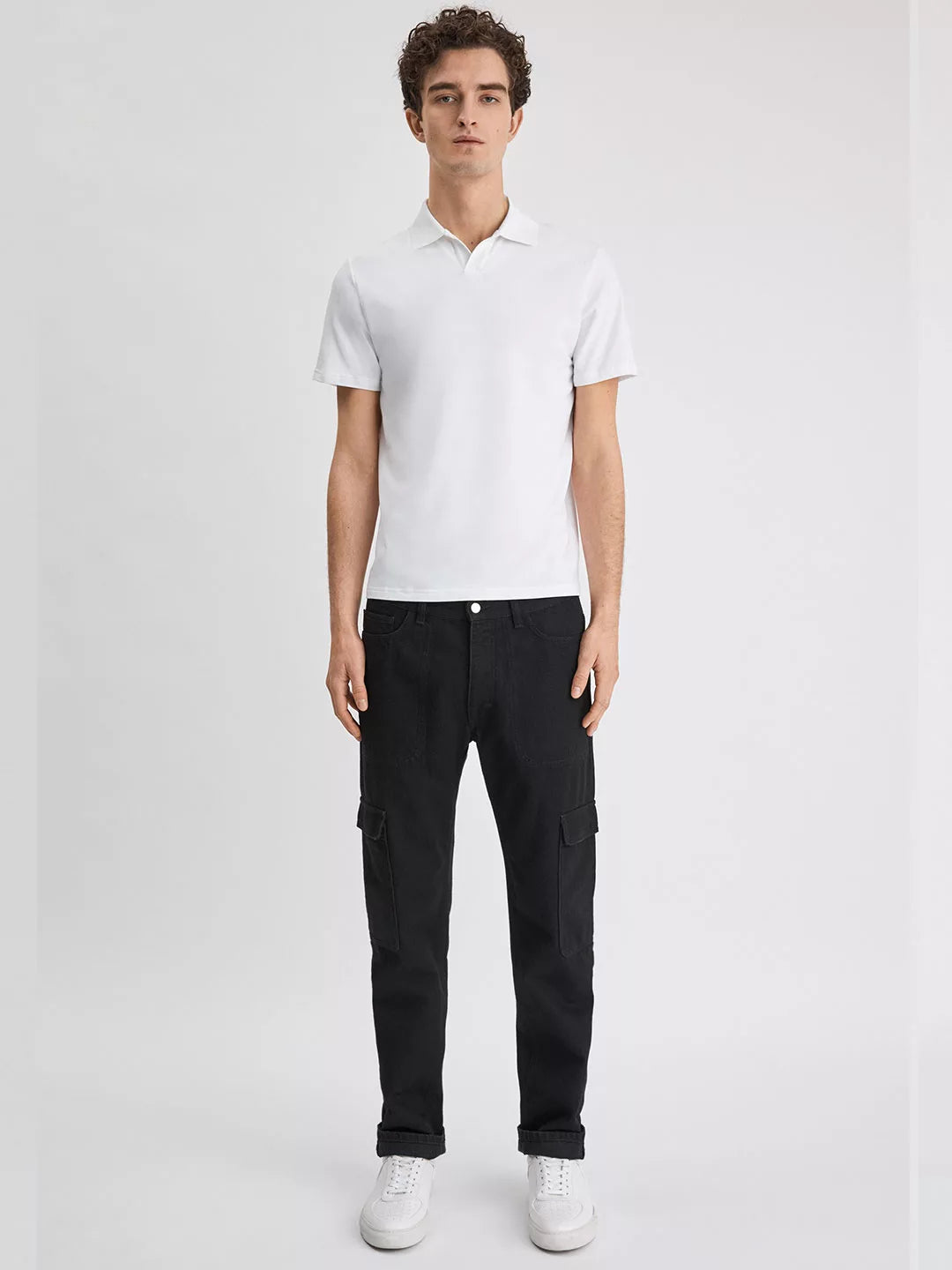 Stretch Cotton Polo T-Shirt