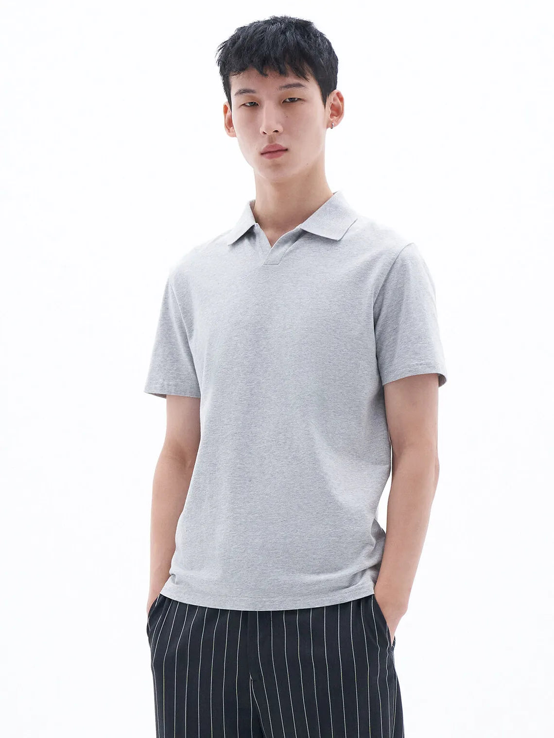 Stretch Cotton Polo T-Shirt