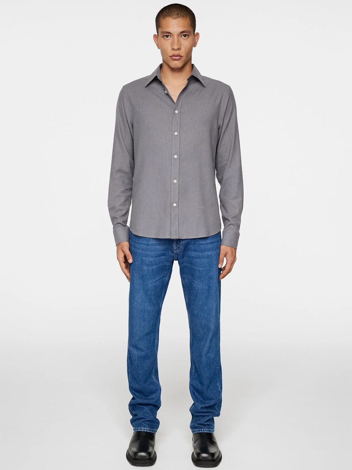 Light Flannel Slim Shirt