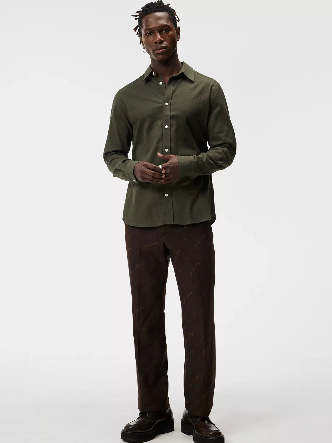 Light Flannel Slim Shirt