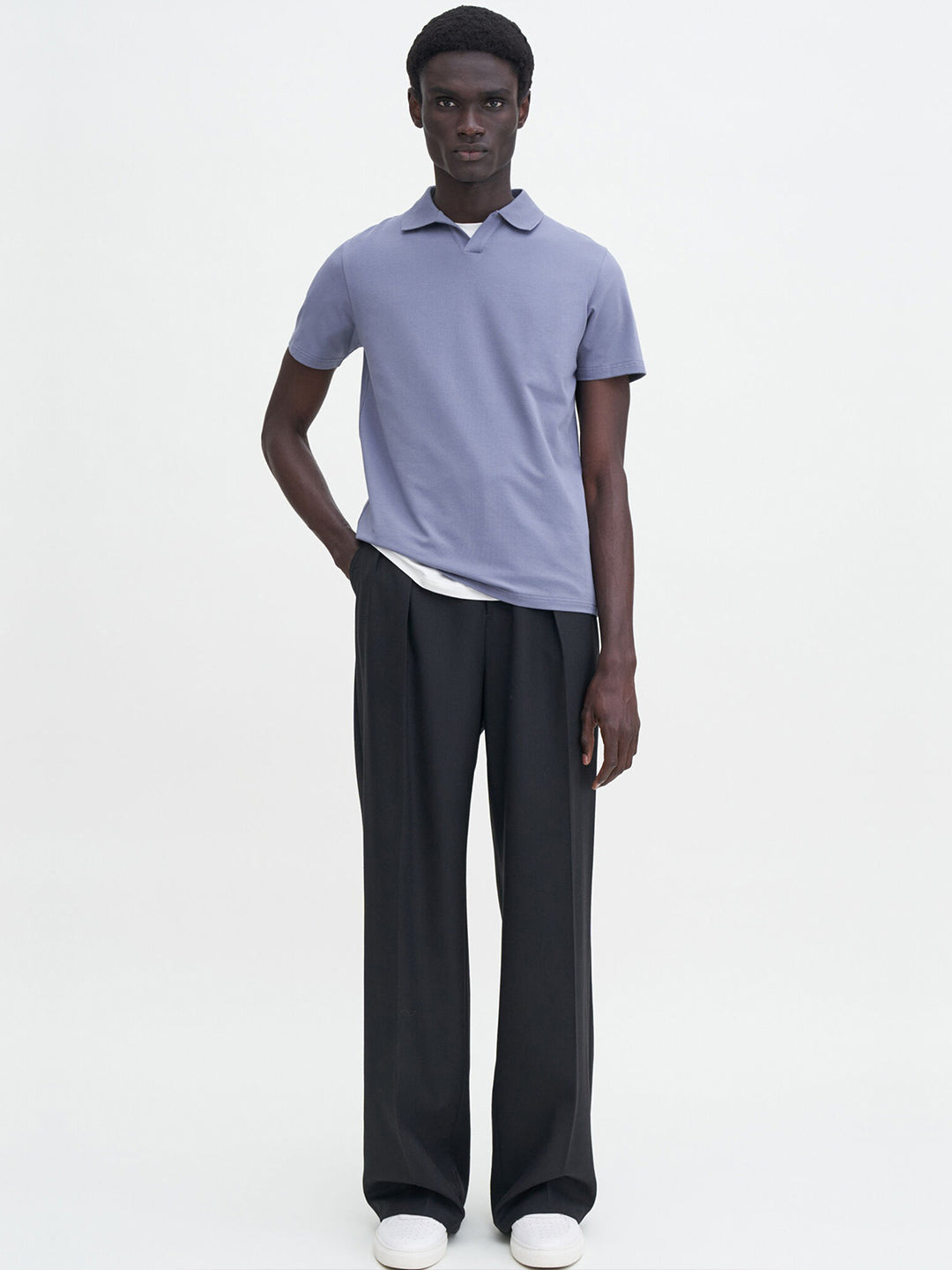 Stretch Cotton Polo T-Shirt