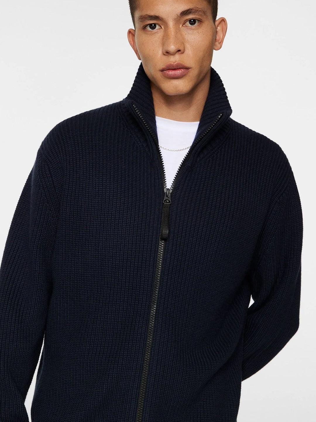 Skyler Wool Blend Zip Cardigan