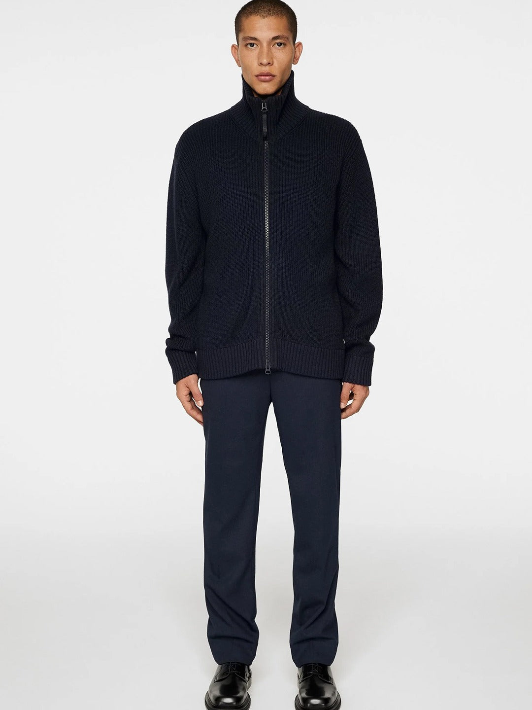 Skyler Wool Blend Zip Cardigan