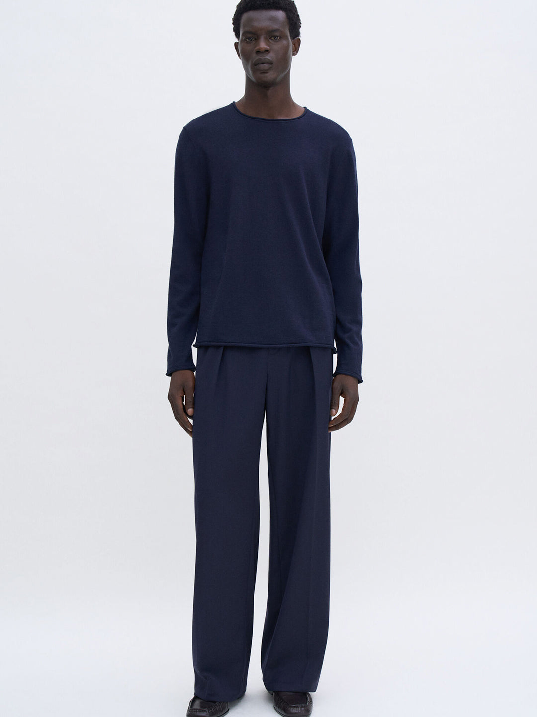 Rolled Edge Knit Sweater