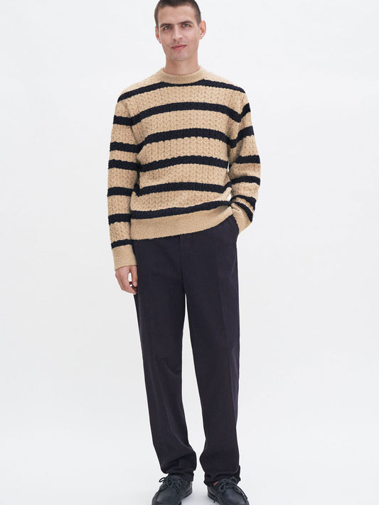 Braided Striped Sweater