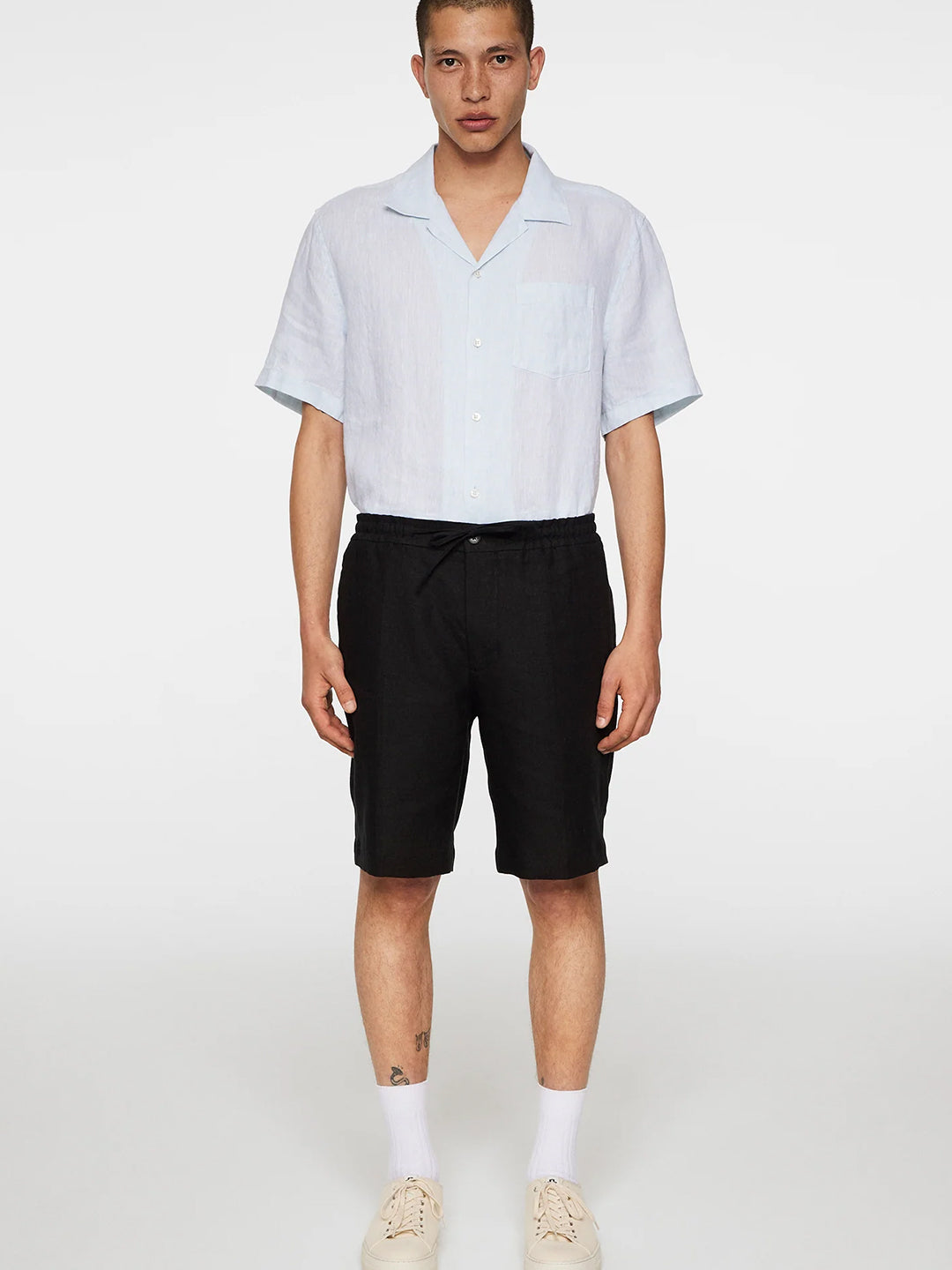 Brady Drape Linen Shorts