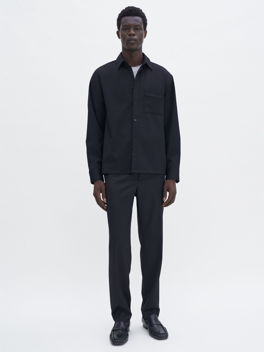 Boxy Wool Twill Shirt
