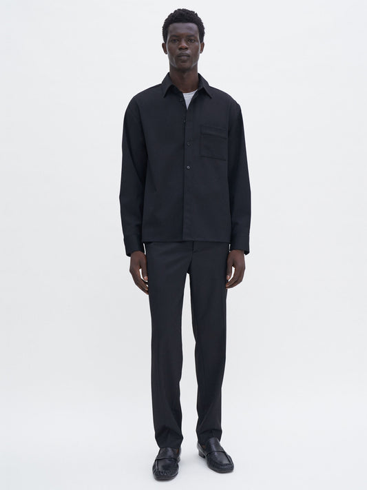 Boxy Wool Twill Shirt
