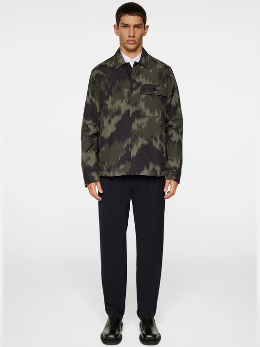 Nile Print padded Overshirt