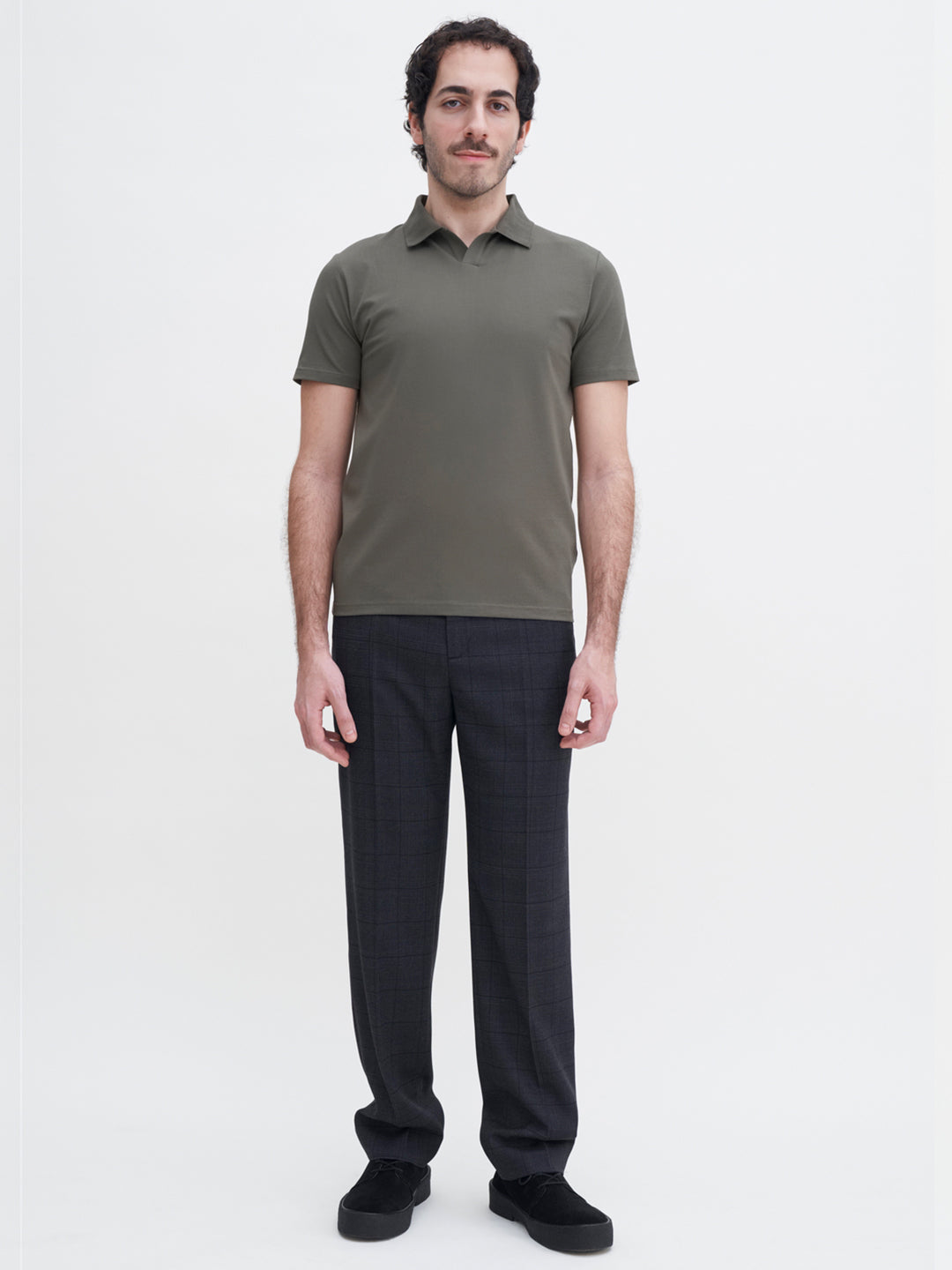 Stretch Cotton Polo T-Shirt