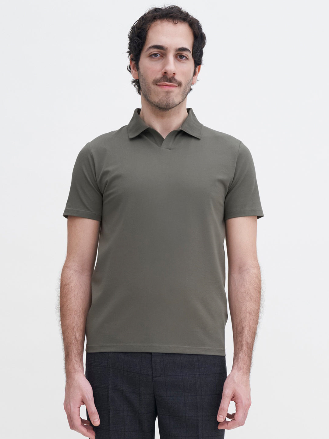 Stretch Cotton Polo T-Shirt