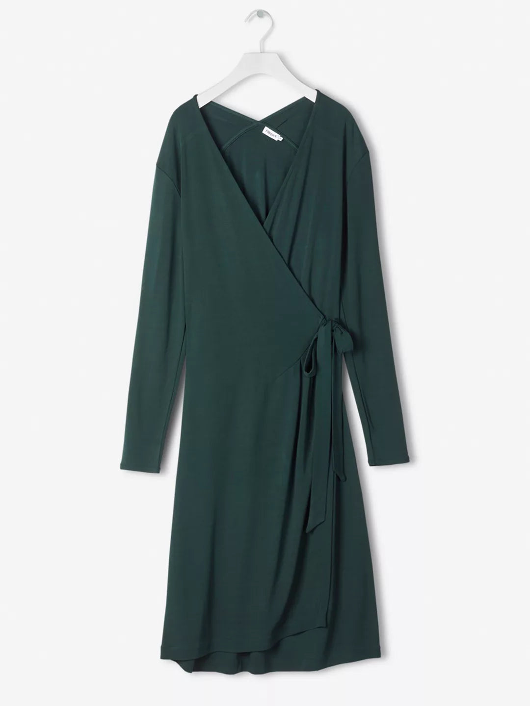 Drapey Crepe Wrap Dress