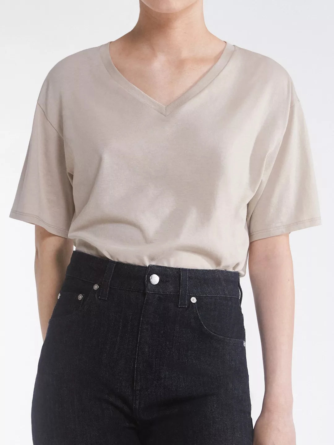 Soft Cotton V-neck T-shirt