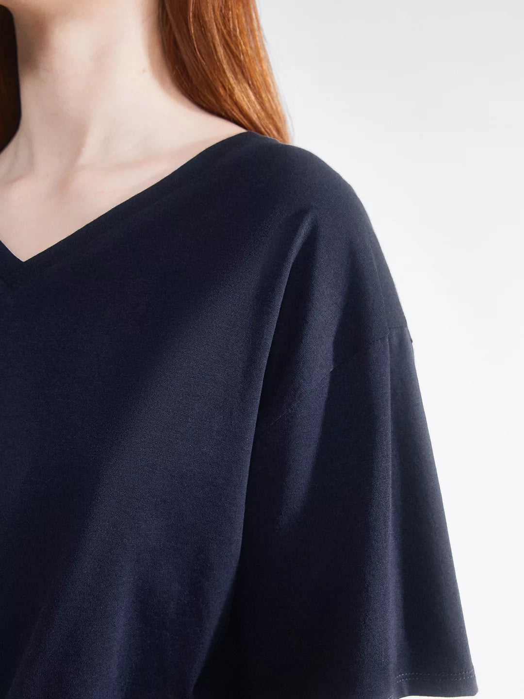 Soft Cotton V-neck T-shirt