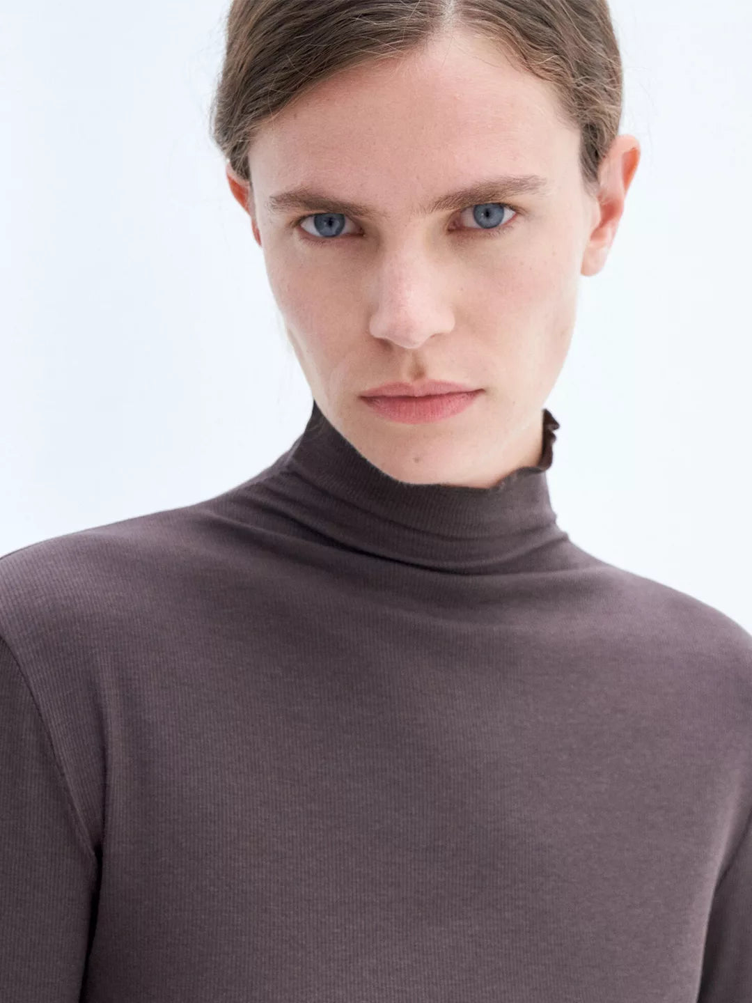Rib Mock Neck Top