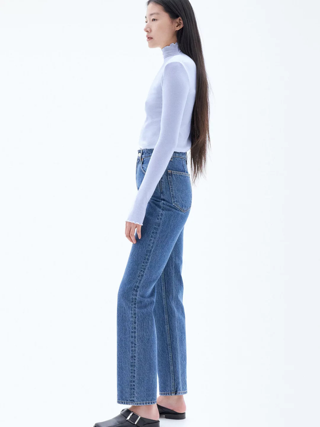 Rib Mock Neck Top