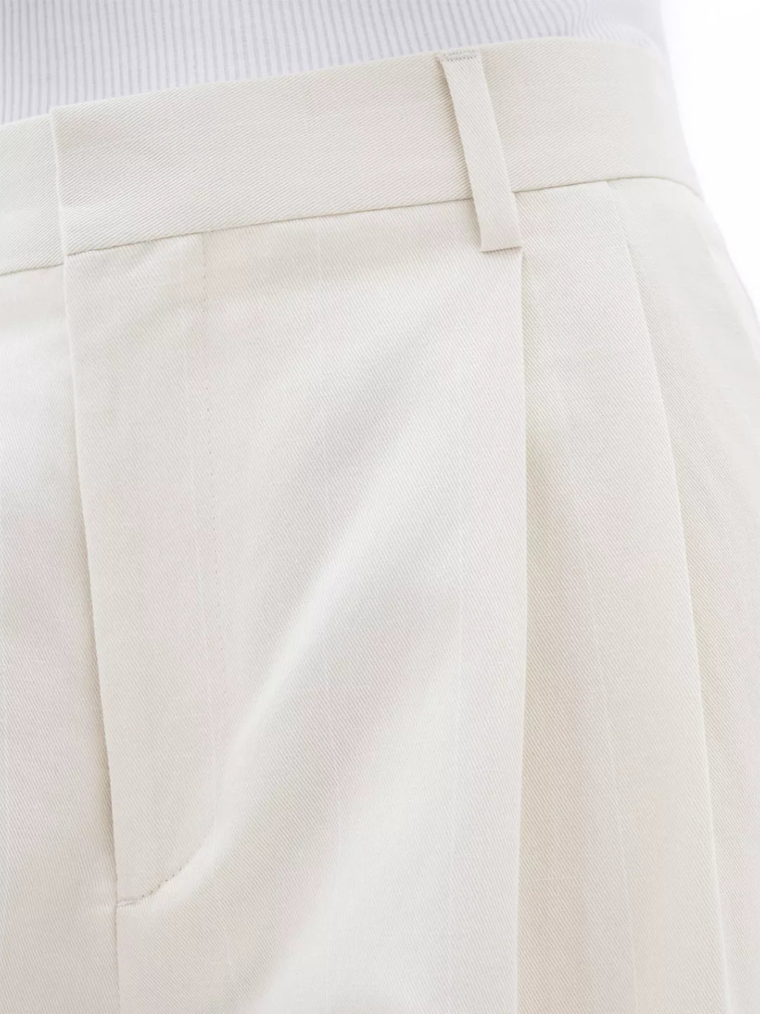 Pleated Pinstripe Trouser