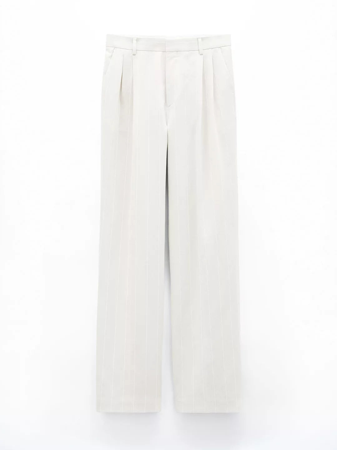 Pleated Pinstripe Trouser
