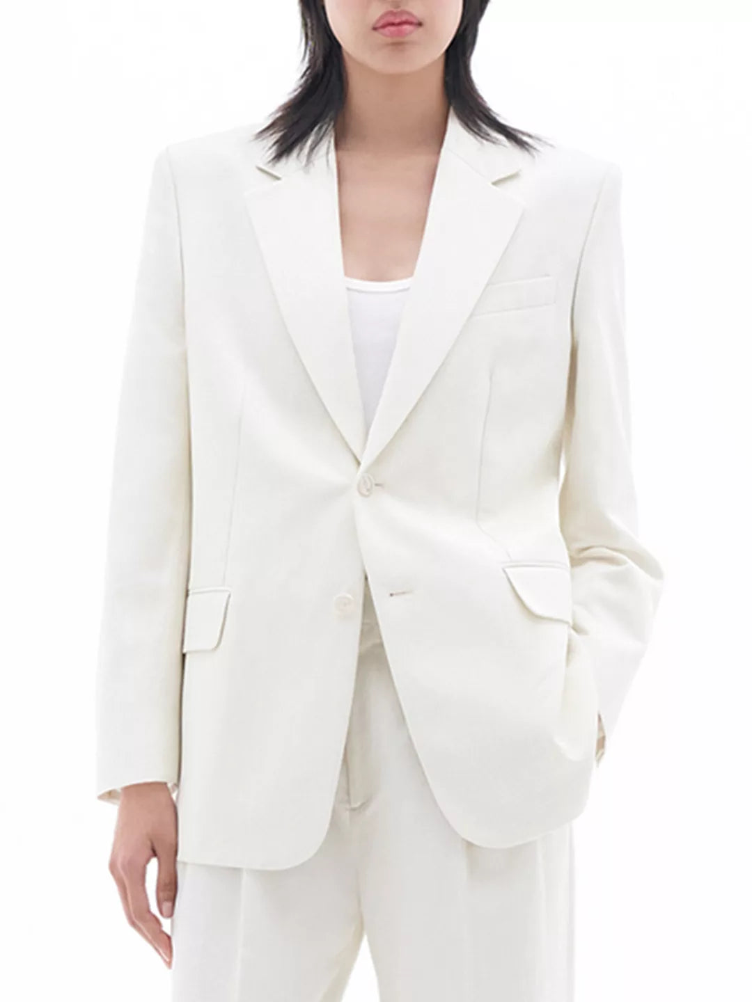 Tailored Pinstripe Blazer