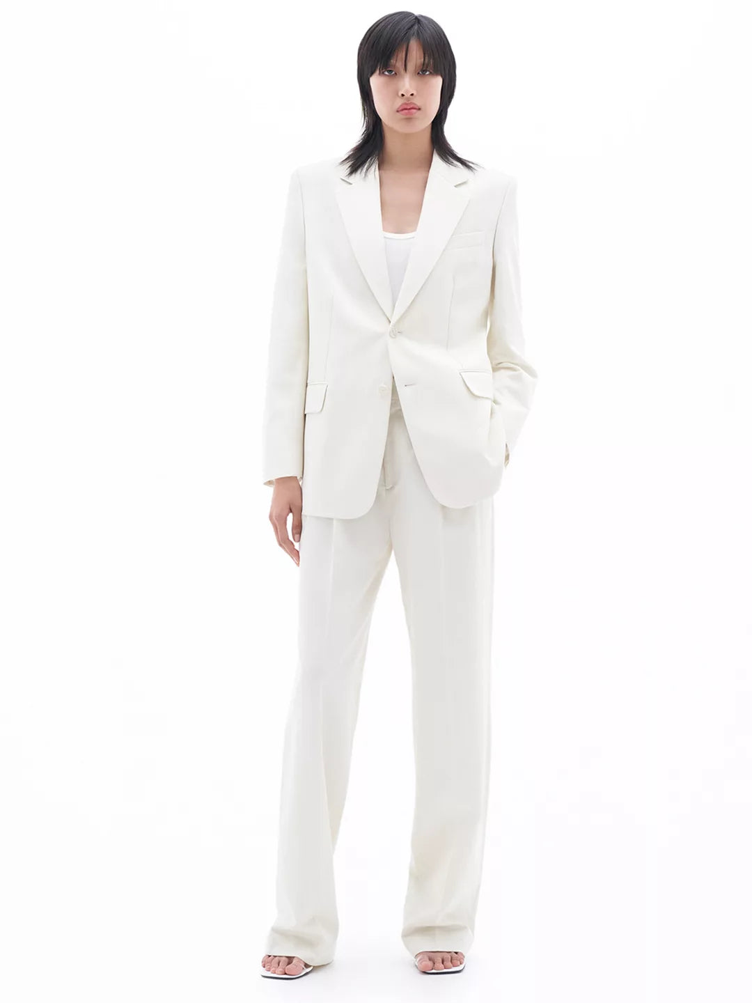 Tailored Pinstripe Blazer