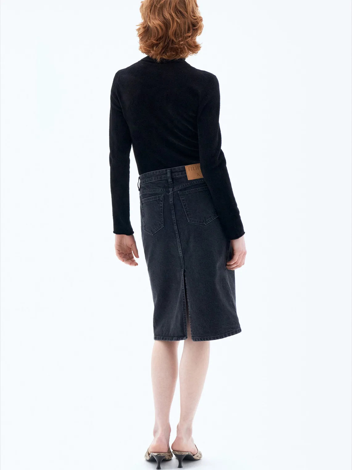 Denim Midi Skirt