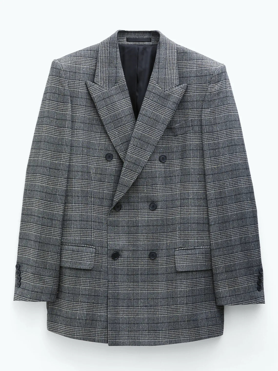 Double Breasted Check Blazer