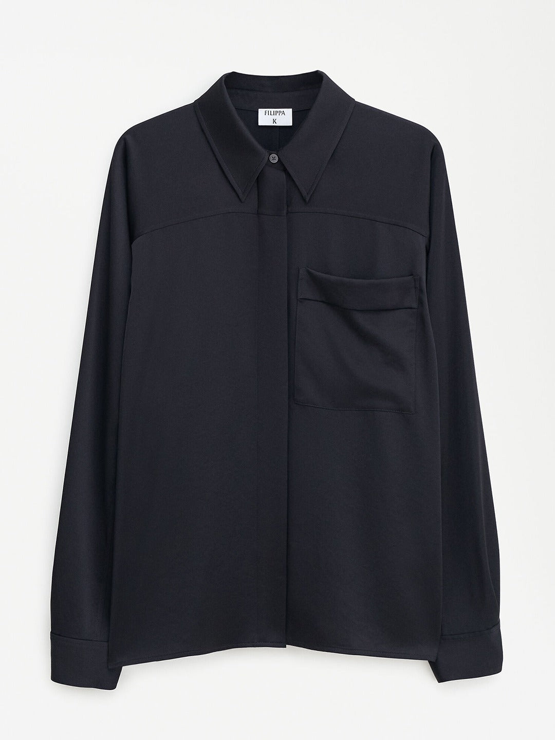 Shiny Pocket Blouse