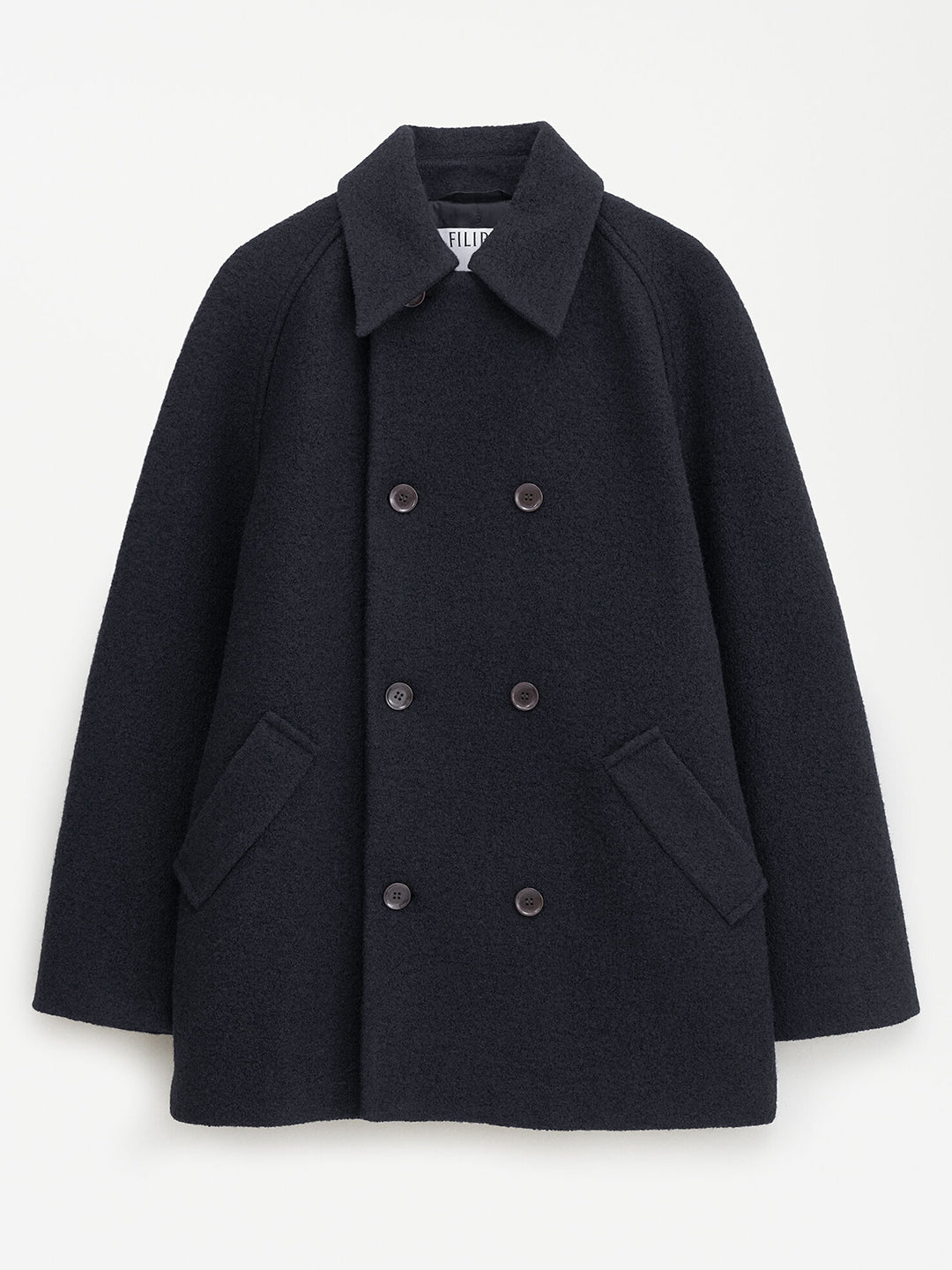 Double Breasted Boiled Wool Jacket