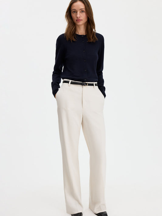 Merino Short Cardigan Navy