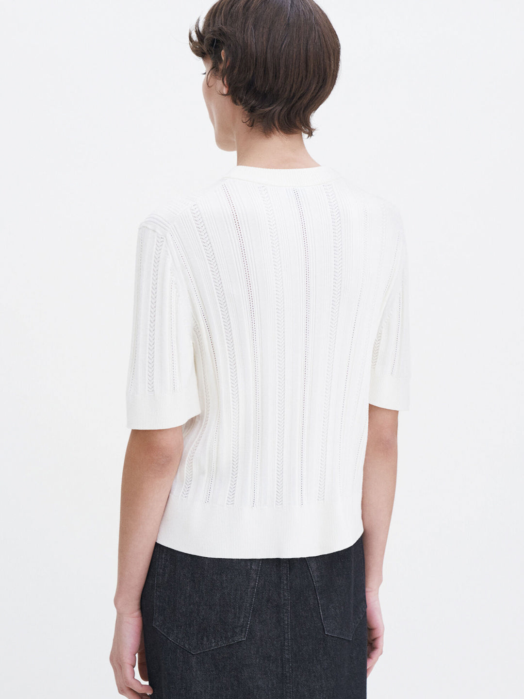 Braid Knit T-Shirt