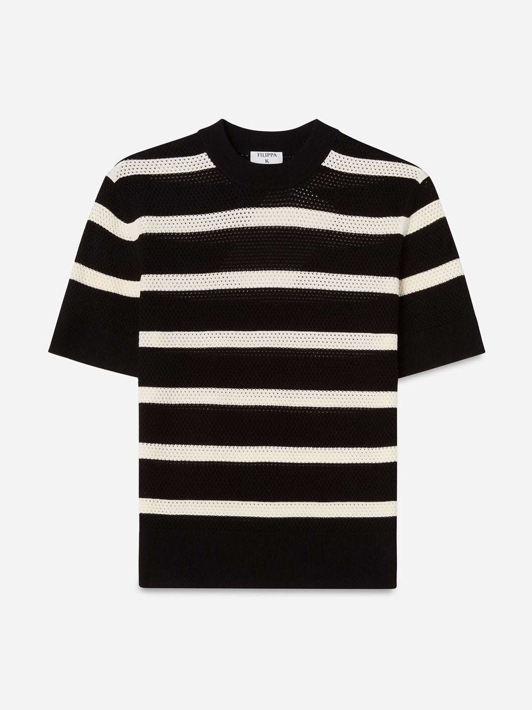 Striped mesh Tee