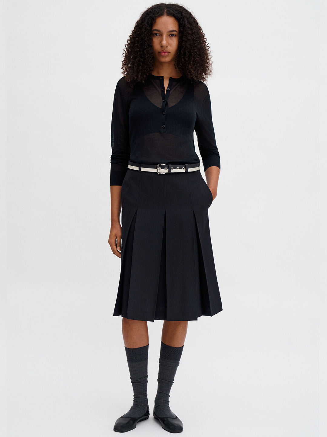 Sheer Knit Henley