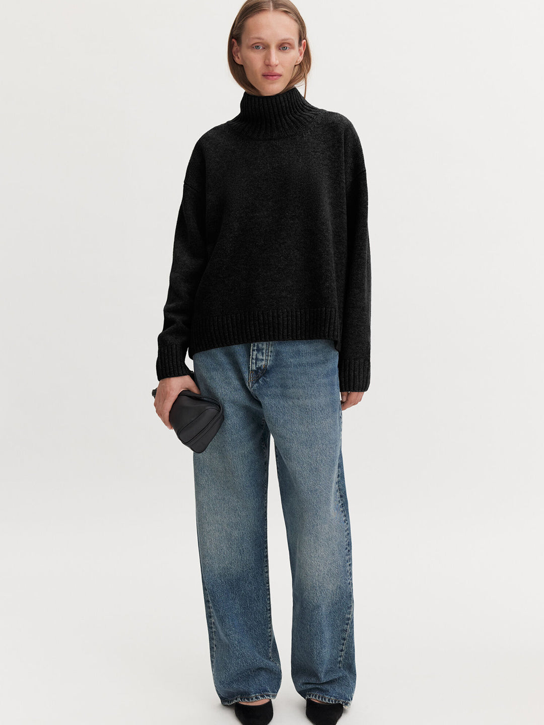 Wool Cashmere Turtleneck Sweater