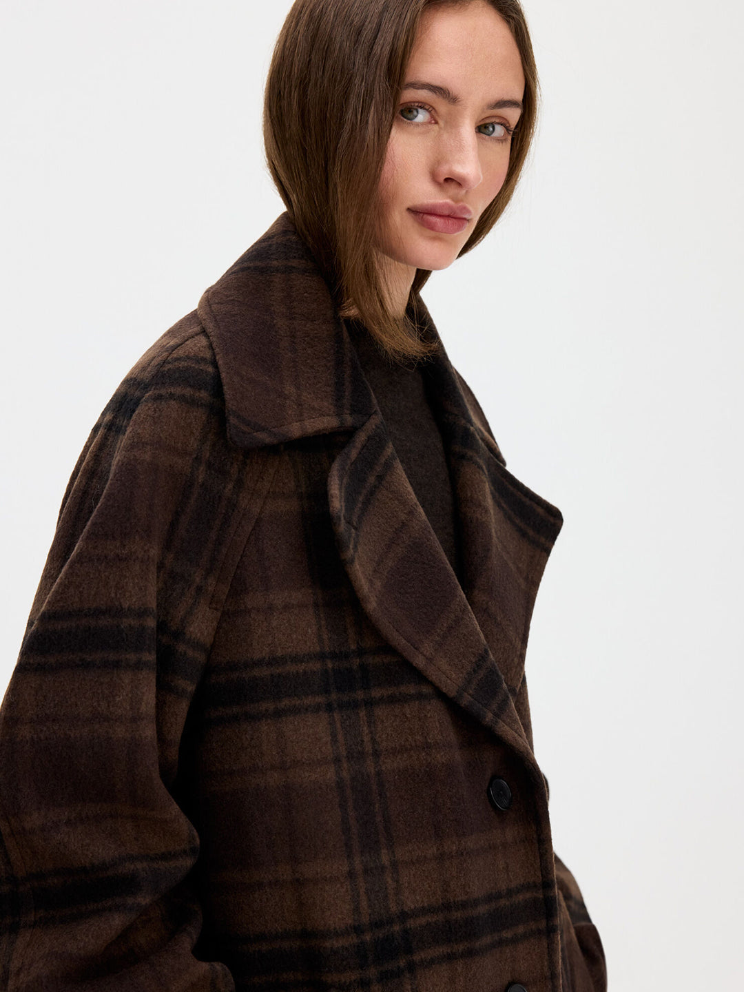 Vanessa Vented Check Coat