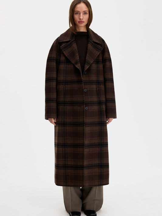 Vanessa Vented Check Coat