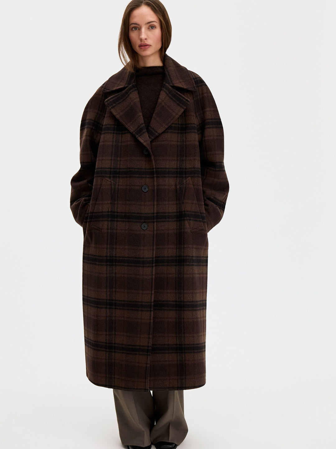 Vanessa Vented Check Coat
