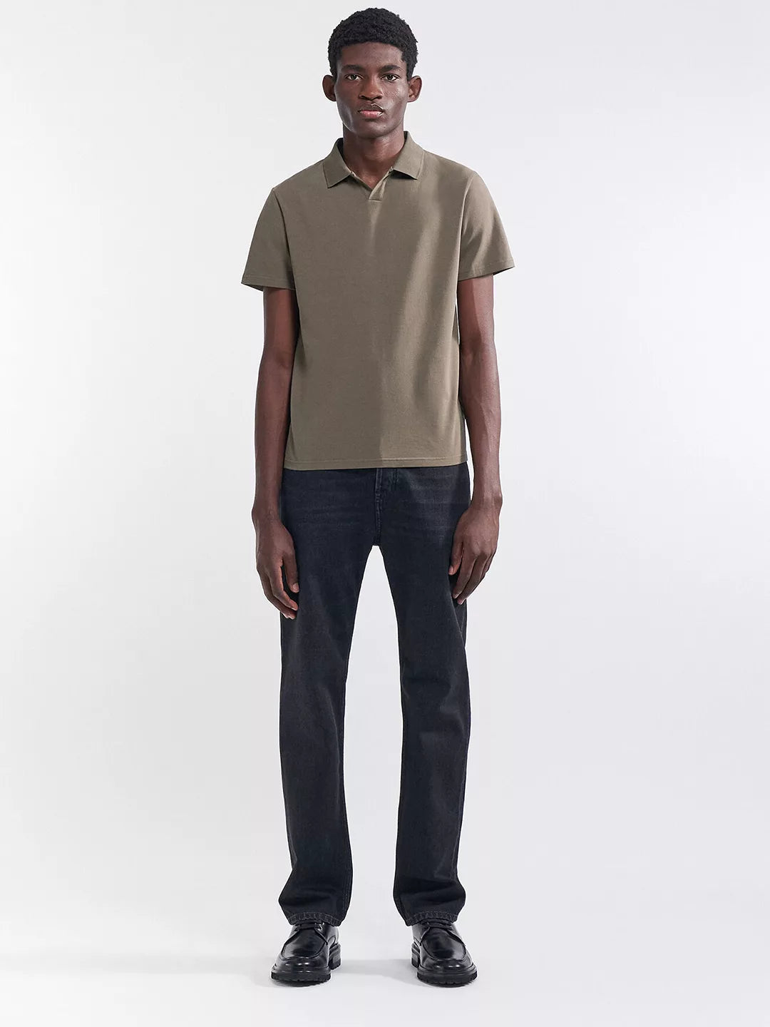 Stretch Cotton Polo T-Shirt