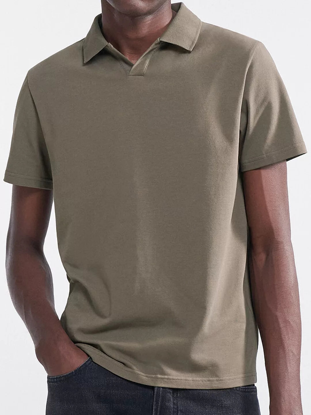 Stretch Cotton Polo T-Shirt
