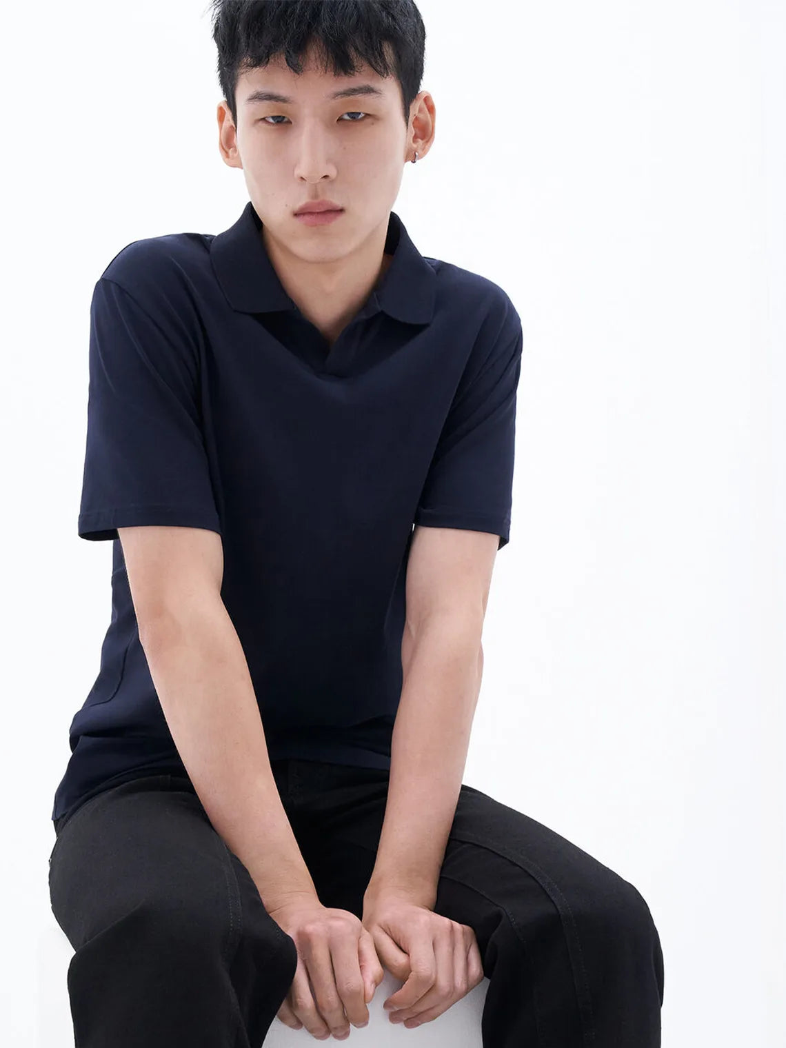 Stretch Cotton Polo T-Shirt