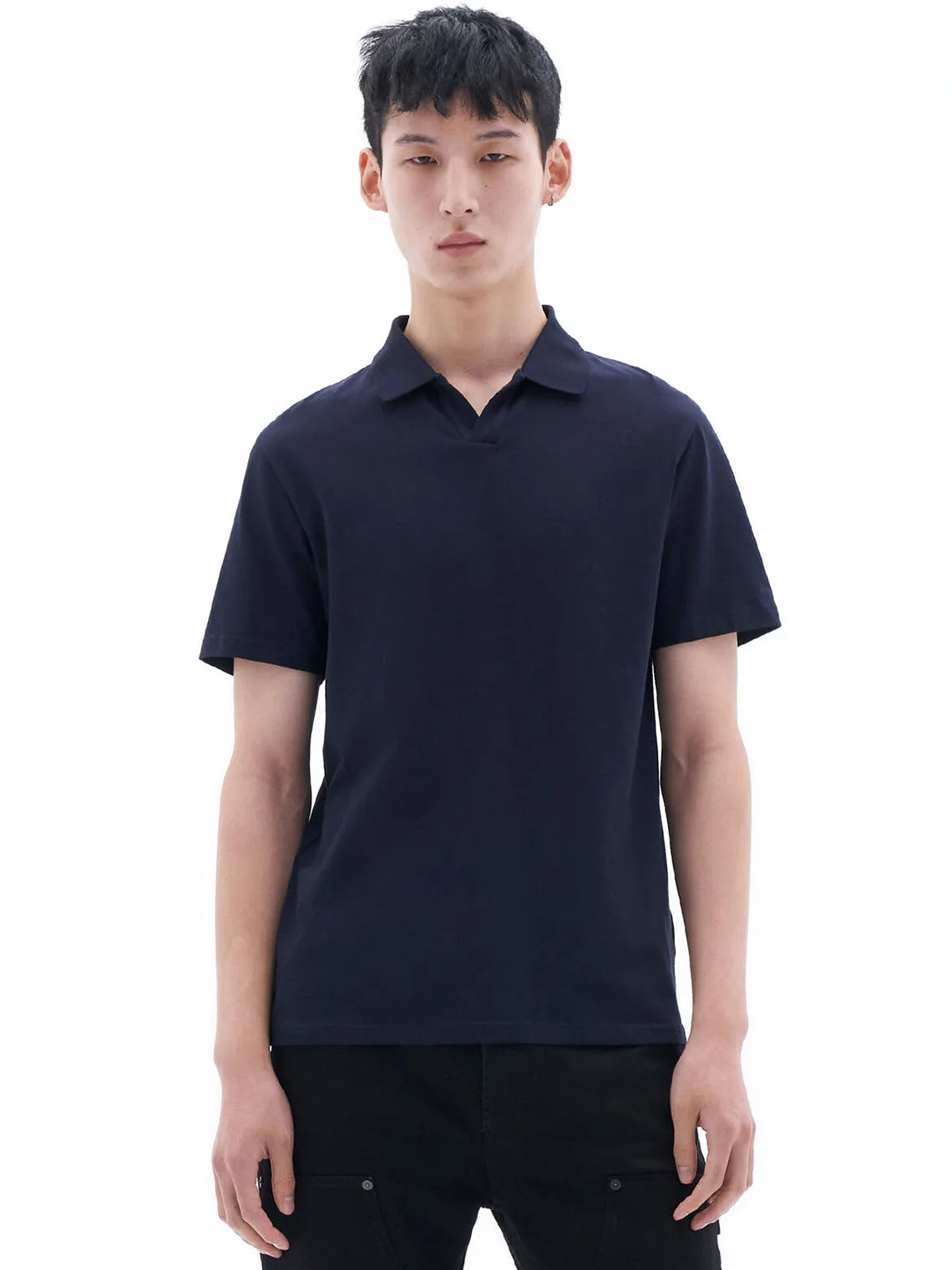 Stretch Cotton Polo T-Shirt