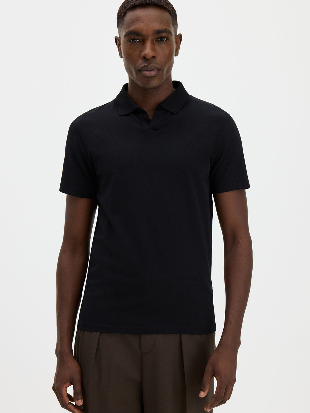 Stretch Cotton Polo T-Shirt