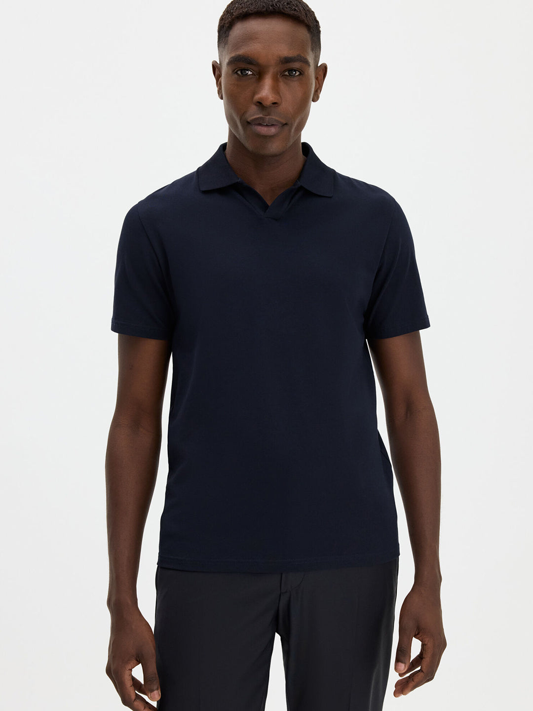 Stretch Cotton Polo T-Shirt