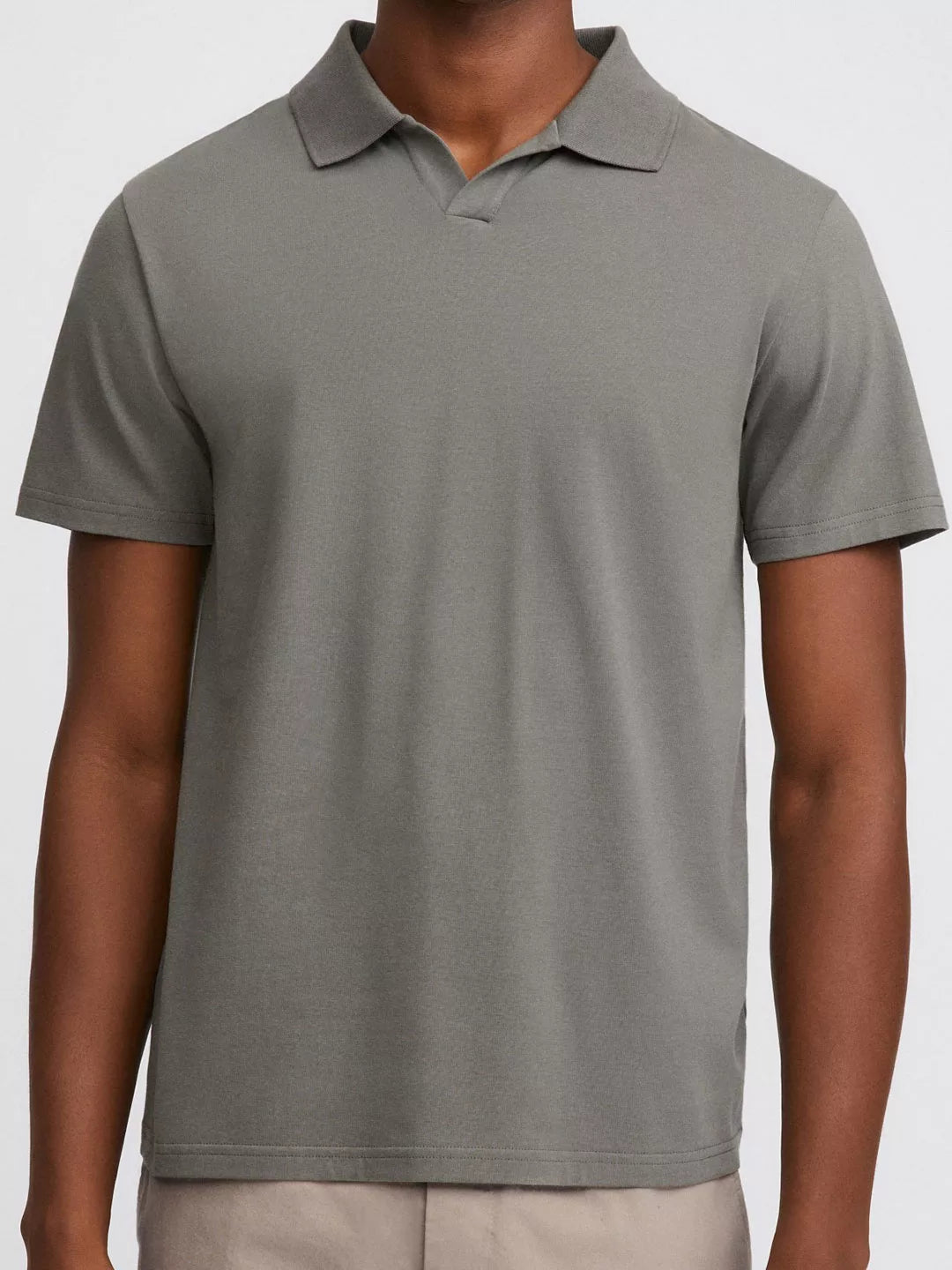 Stretch Cotton Polo T-Shirt
