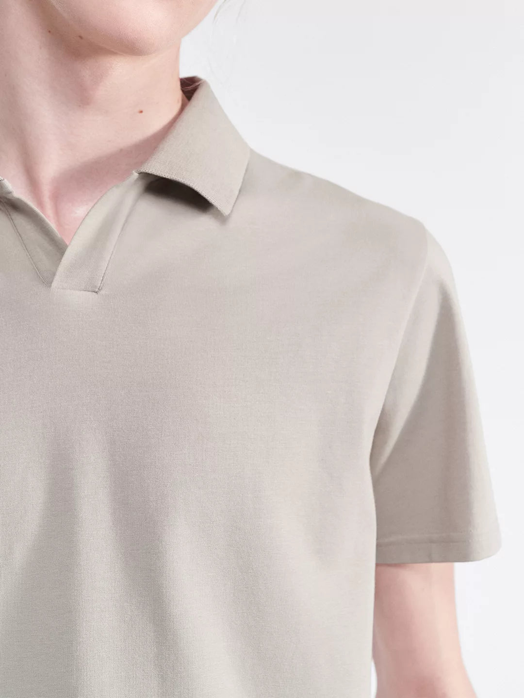 Stretch Cotton Polo T-Shirt