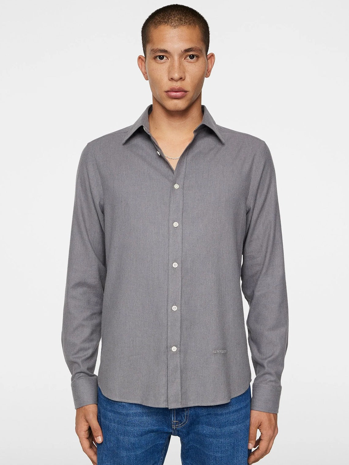 Light Flannel Slim Shirt