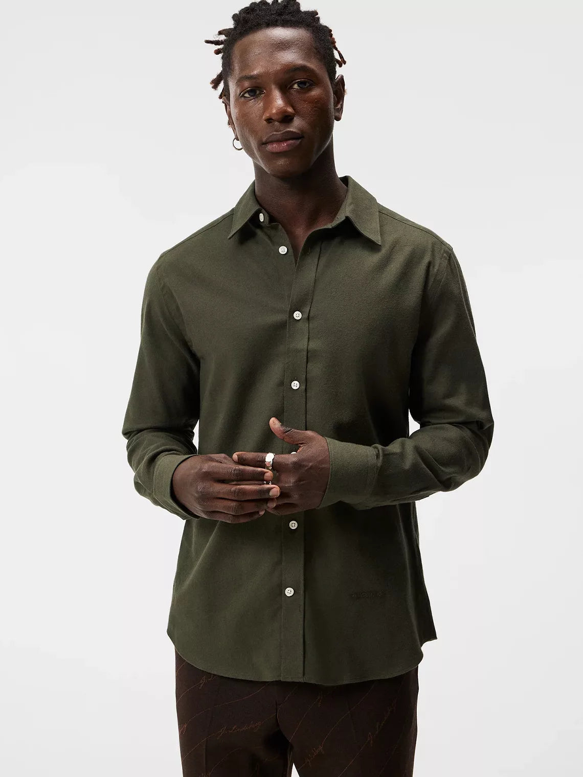 Light Flannel Slim Shirt