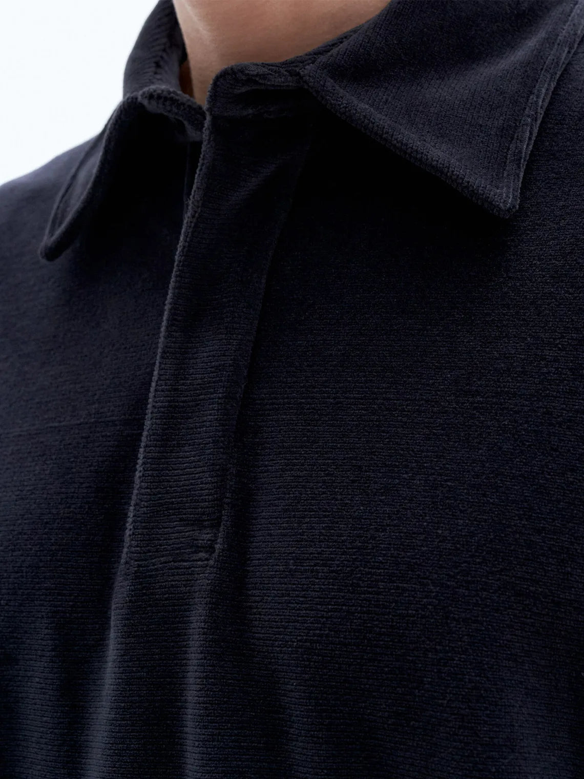 Velour Longsleeve Polo