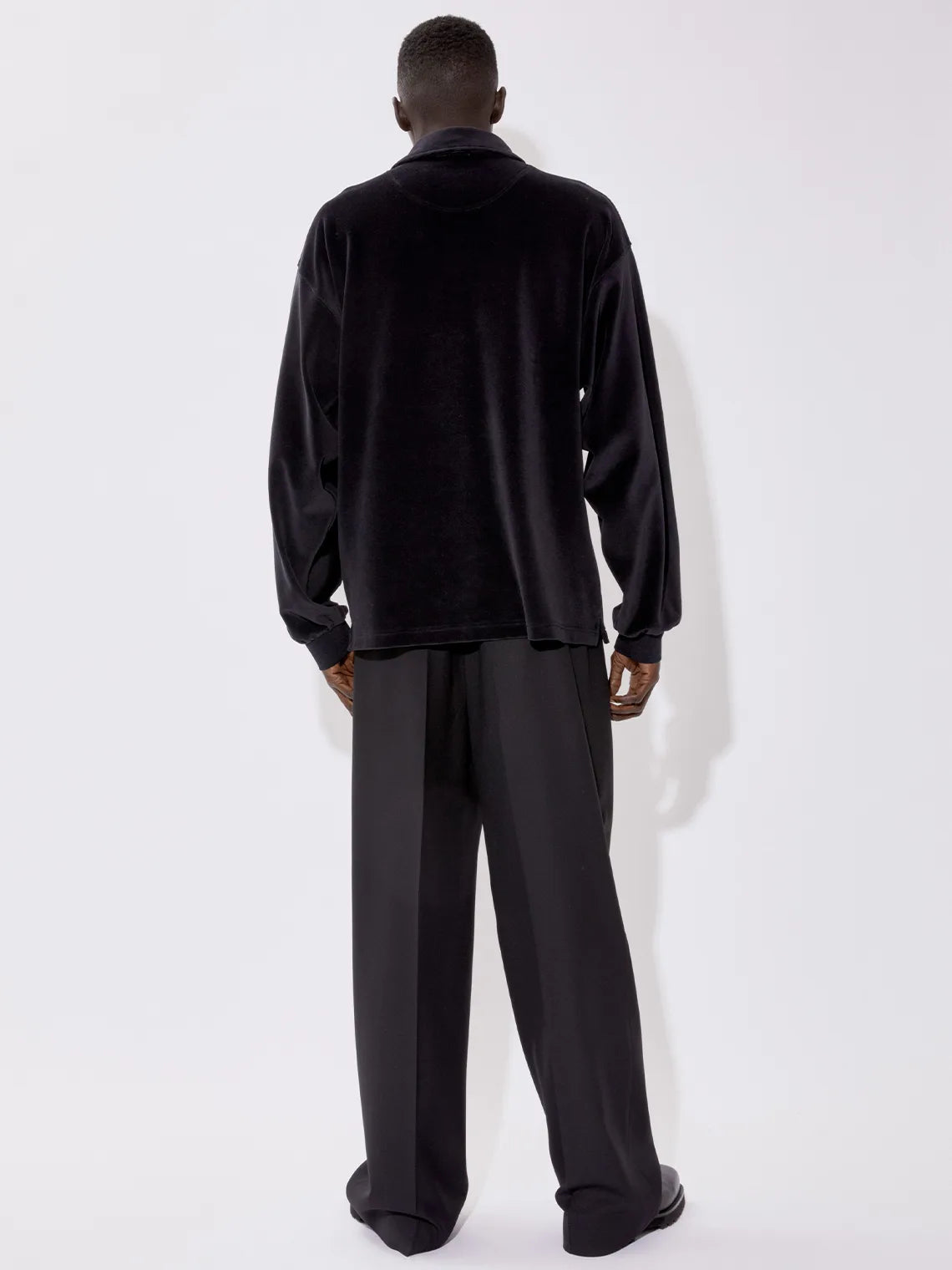 Velour Longsleeve Polo